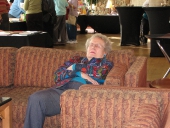 The Baby's Granny taking a nap between sessions.